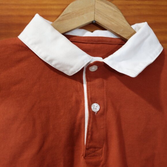 Cat & Jack Boys Rust Orange Polo Shirt 8 - Picture 2 of 7